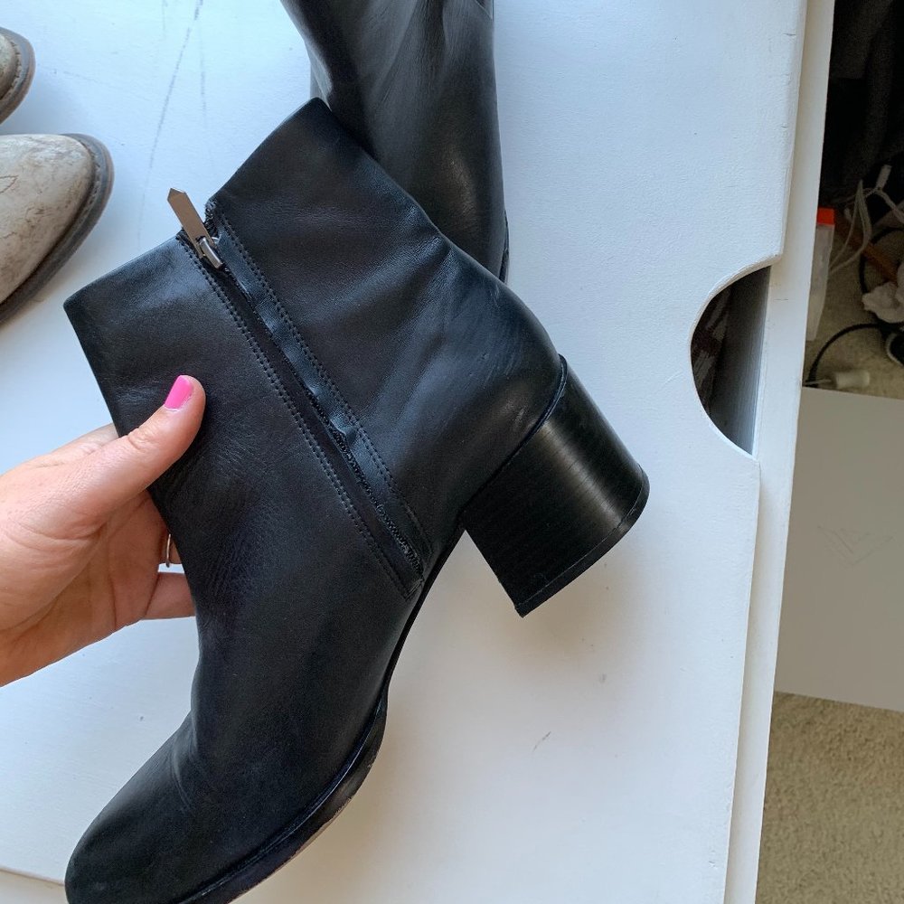Black Leather Sam Edelman Booties